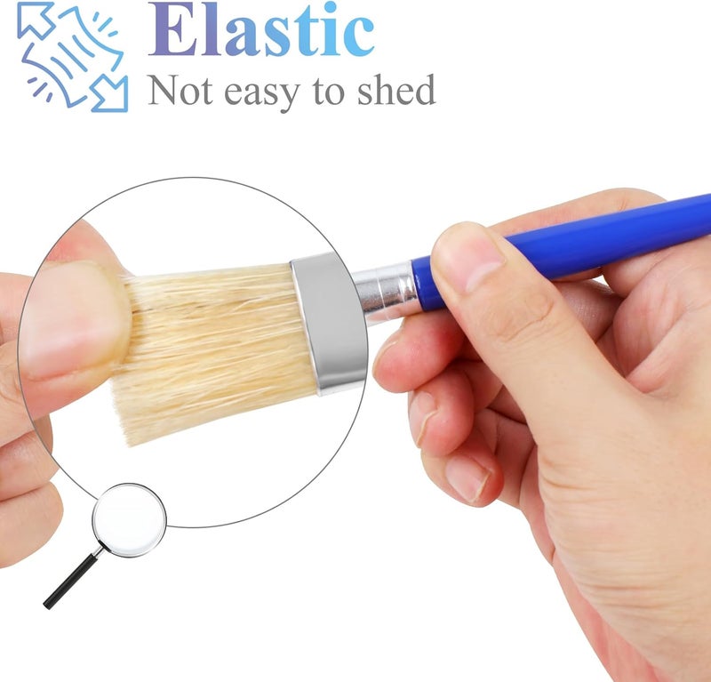 REGUICORP 14 Pcs Paint Brushes for Kids, Round and Flat Kids Paint Brushes, Easy Hold and Clean Toddler Paint Brushes, Bristle Craft Paint Brushes for Acrylic Oil Watercolor Washable Paint - Image 4